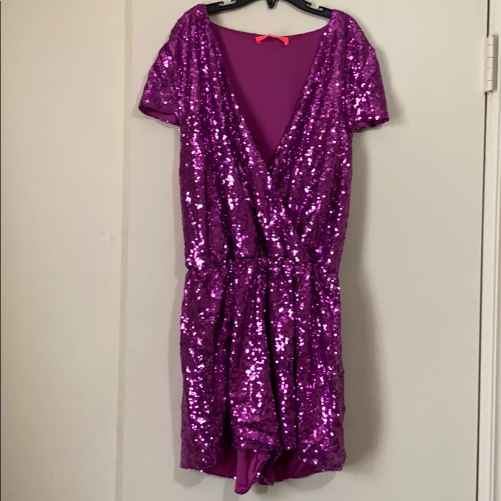 Purple Sequin Romper